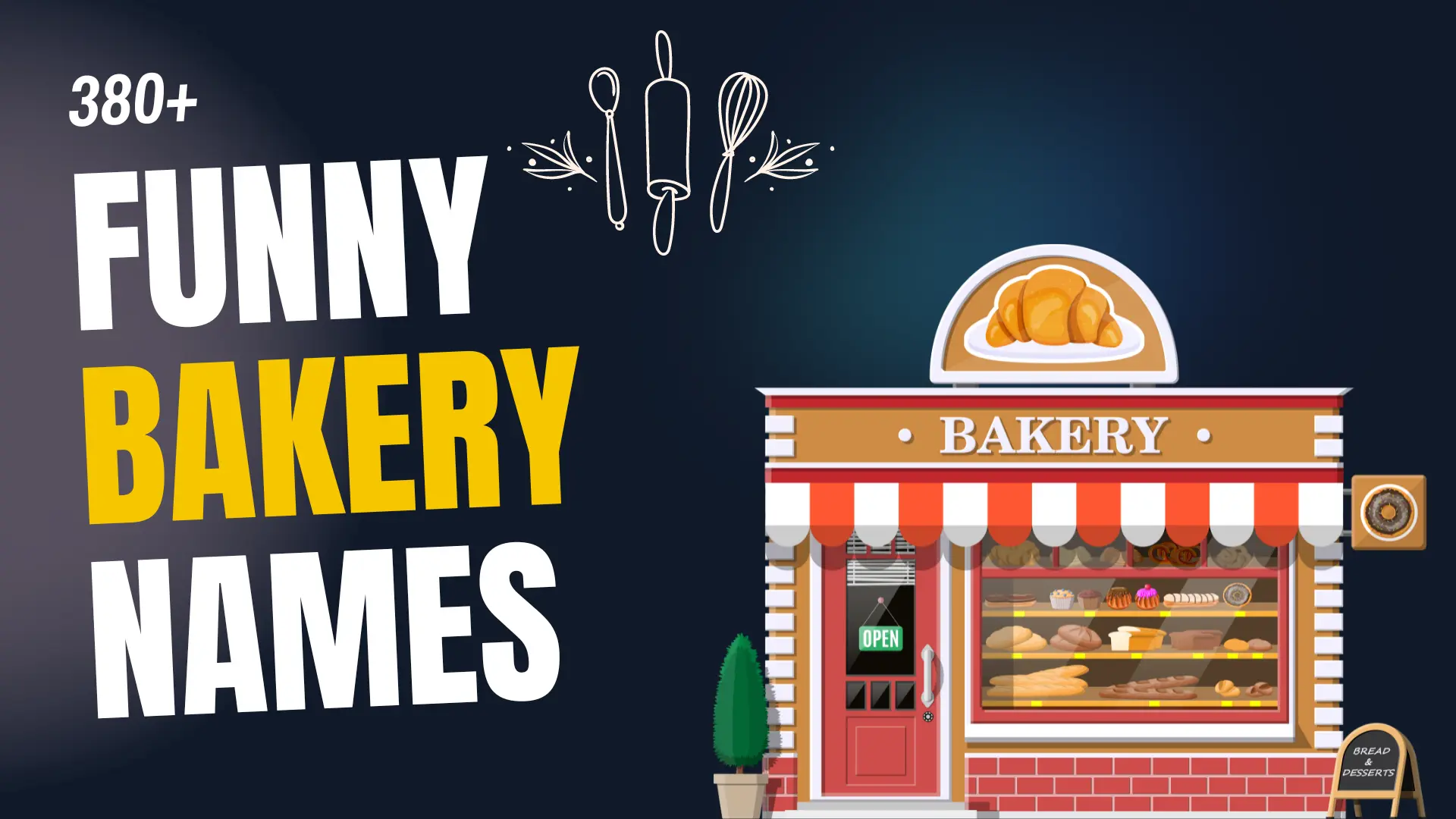 390+ Funny Bakery Names + AI Generator
